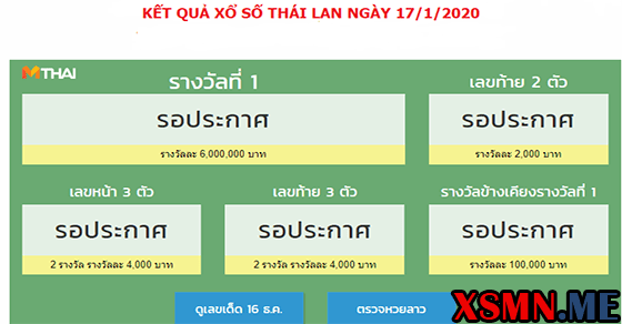 Xem kết quả xổ số Thái Lan chi tiết bằng tiếng Việt trên Việt Thái Today